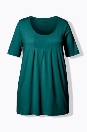 Moda za polnejše Majica s naborima duži model plus velikost, xxl, Ulla Popken in Johann Popken (JP1880)