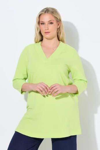 Moda za polnejše Majica duži model V ovratnika plus velikost, xxl, Ulla Popken in Johann Popken (JP1880)