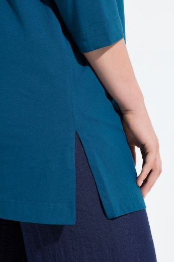 Moda za polnejše Majica duži model V ovratnika plus velikost, xxl, Ulla Popken in Johann Popken (JP1880)