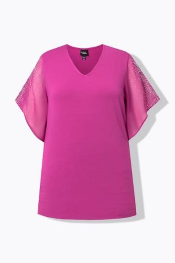 Moda za polnejše Bluza svečana s ukrasima na rukavima plus velikost, xxl, Ulla Popken in Johann Popken (JP1880)