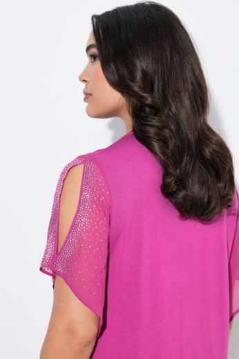 Moda za polnejše Bluza svečana s ukrasima na rukavima plus velikost, xxl, Ulla Popken in Johann Popken (JP1880)