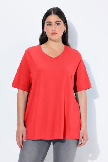 Moda za polnejše Majica V izreza A kroja kratkih rukava plus velikost, xxl, Ulla Popken in Johann Popken (JP1880)