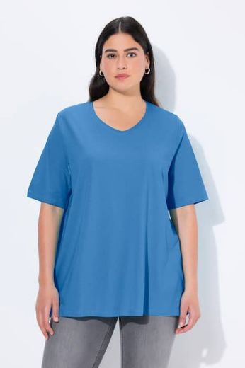 Moda za polnejše Majica V izreza A kroja kratkih rukava plus velikost, xxl, Ulla Popken in Johann Popken (JP1880)