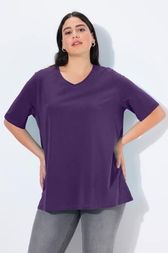 Moda za polnejše Majica V izreza A kroja kratkih rukava plus velikost, xxl, Ulla Popken in Johann Popken (JP1880)