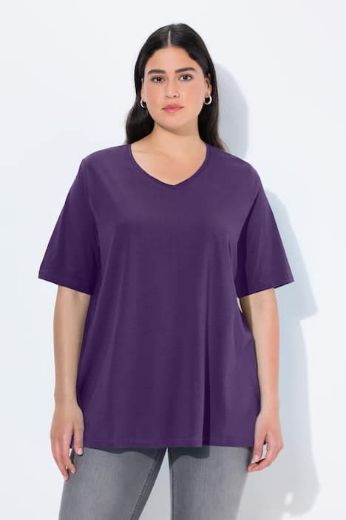 Moda za polnejše Majica V izreza A kroja kratkih rukava plus velikost, xxl, Ulla Popken in Johann Popken (JP1880)