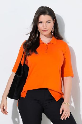 Moda za polnejše Majica Polo kratkih rukava plus velikost, xxl, Ulla Popken in Johann Popken (JP1880)