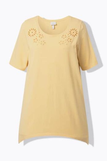 Moda za polnejše Majica kratkih rukava asimetrična s ukrasnim vezom plus velikost, xxl, Ulla Popken in Johann Popken (JP1880)