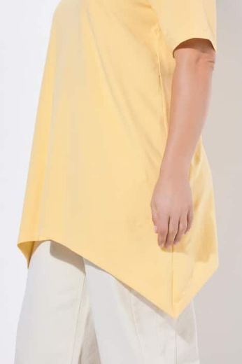 Moda za polnejše Majica kratkih rukava asimetrična s ukrasnim vezom plus velikost, xxl, Ulla Popken in Johann Popken (JP1880)