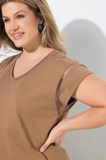 Moda za polnejše Majica kratkih rukava V ovratnika plus velikost, xxl, Ulla Popken in Johann Popken (JP1880)