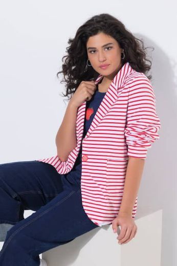 Moda za polnejše Sako na pruge plus velikost, xxl, Ulla Popken in Johann Popken (JP1880)