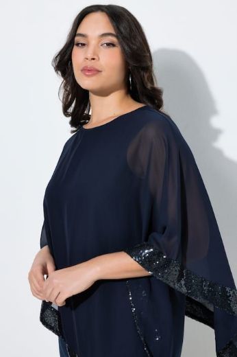 Moda za polnejše Bluza od šifona A kroja plus velikost, xxl, Ulla Popken in Johann Popken (JP1880)
