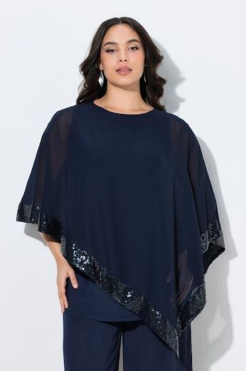 Moda za polnejše Bluza od šifona A kroja plus velikost, xxl, Ulla Popken in Johann Popken (JP1880)