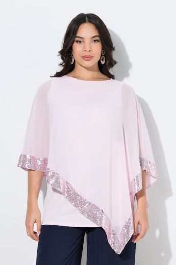 Moda za polnejše Bluza od šifona A kroja plus velikost, xxl, Ulla Popken in Johann Popken (JP1880)