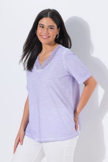 Moda za polnejše Majica kratkih rukava V ovratnika plus velikost, xxl, Ulla Popken in Johann Popken (JP1880)