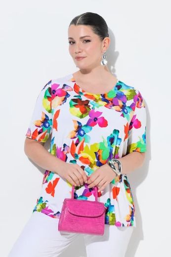 Moda za polnejše Majica kratkih rukava okruglog ovratnika plus velikost, xxl, Ulla Popken in Johann Popken (JP1880)