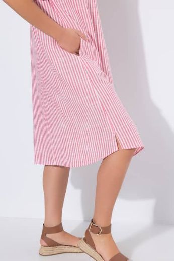 Moda za polnejše Haljina na pruge V ovratnika plus velikost, xxl, Ulla Popken in Johann Popken (JP1880)