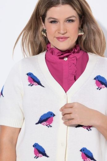 Moda za polnejše Kardigan kratkih rukava V izreza plus velikost, xxl, Ulla Popken in Johann Popken (JP1880)