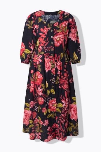 Moda za polnejše Haljina 3/4 rukava okrulog izreza plus velikost, xxl, Ulla Popken in Johann Popken (JP1880)