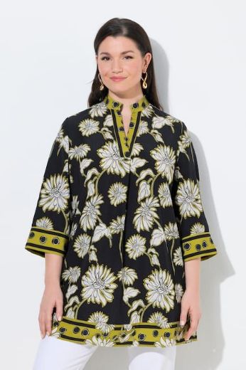 Moda za polnejše Tunika 3/4 rukava A kroja  s kragnom plus velikost, xxl, Ulla Popken in Johann Popken (JP1880)