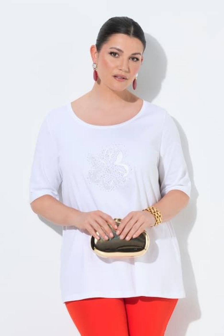 Moda za polnejše Majica kratkih rukava pamučna plus velikost, xxl, Ulla Popken in Johann Popken (JP1880)