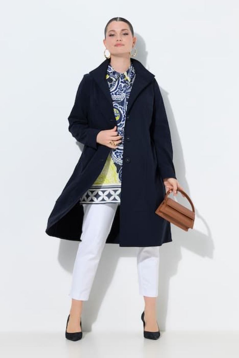 Moda za polnejše Kaput rastezljiv A kroja plus velikost, xxl, Ulla Popken in Johann Popken (JP1880)