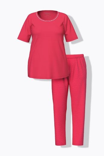 Moda za polnejše Pidžama s kratkim rukavima i dugim nogavicama plus velikost, xxl, Ulla Popken in Johann Popken (JP1880)