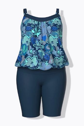 Moda za polnejše Tankini mekanih košarica sa biciklističim hlačicama plus velikost, xxl, Ulla Popken in Johann Popken (JP1880)