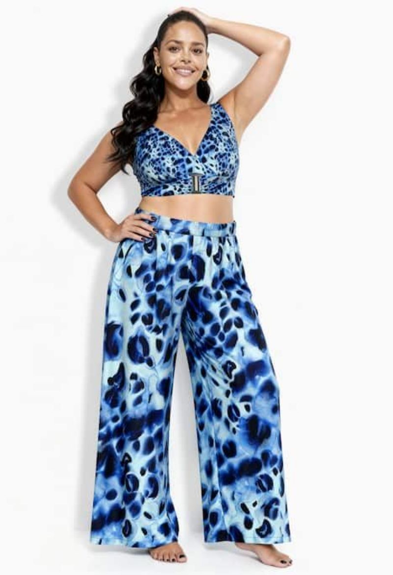 Moda za polnejše Hlače palazzo širokih nogavica elastičnog struka plus velikost, xxl, Ulla Popken in Johann Popken (JP1880)