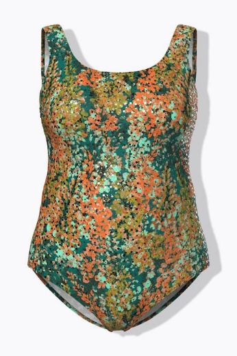 Moda za polnejše Kupaći kostim jednodijelni cvjetni uzorak plus velikost, xxl, Ulla Popken in Johann Popken (JP1880)