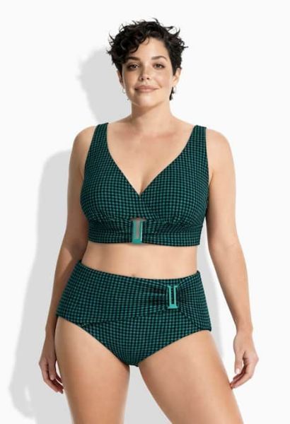 Slika Kupaći kostim dvodijelni mekanih košarica s ukrasnom kopčom