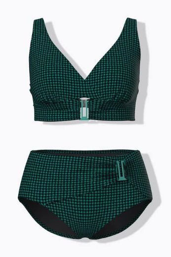 Moda za polnejše Kupaći kostim dvodijelni mekanih košarica s ukrasnom kopčom plus velikost, xxl, Ulla Popken in Johann Popken (JP1880)