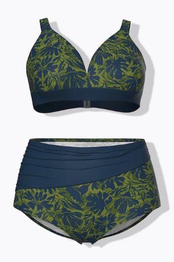 Moda za polnejše Kupaći kostim dvodijelni cvjetni uzorak plus velikost, xxl, Ulla Popken in Johann Popken (JP1880)