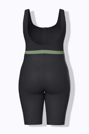 Moda za polnejše Kupaći kostim s patentnim zatvaračem produženih nogavica plus velikost, xxl, Ulla Popken in Johann Popken (JP1880)