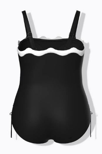 Moda za polnejše Kupaći kostim jednodijelni ukrasnih rubova plus velikost, xxl, Ulla Popken in Johann Popken (JP1880)