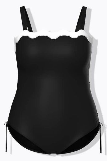 Moda za polnejše Kupaći kostim jednodijelni ukrasnih rubova plus velikost, xxl, Ulla Popken in Johann Popken (JP1880)