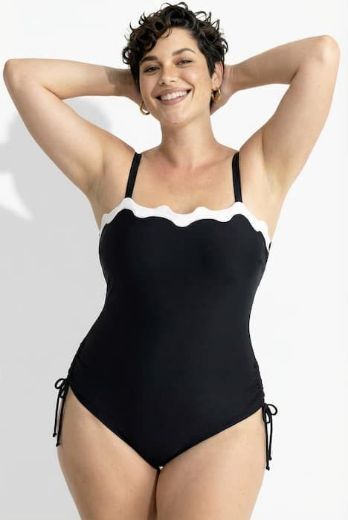 Moda za polnejše Kupaći kostim jednodijelni ukrasnih rubova plus velikost, xxl, Ulla Popken in Johann Popken (JP1880)