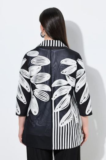 Moda za polnejše Bluza elegantna 3/4 rukava s kragnom plus velikost, xxl, Ulla Popken in Johann Popken (JP1880)