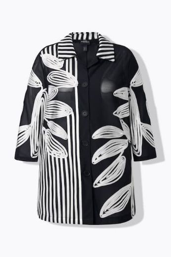 Moda za polnejše Bluza elegantna 3/4 rukava s kragnom plus velikost, xxl, Ulla Popken in Johann Popken (JP1880)