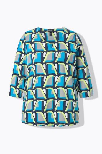 Moda za polnejše Majica 3/4 rukava s izrezom plus velikost, xxl, Ulla Popken in Johann Popken (JP1880)