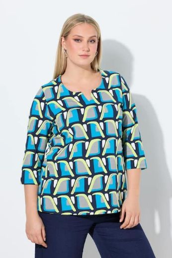 Moda za polnejše Majica 3/4 rukava s izrezom plus velikost, xxl, Ulla Popken in Johann Popken (JP1880)