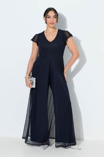 Moda za polnejše Kombinezon kratkih rukava dvoslojni plus velikost, xxl, Ulla Popken in Johann Popken (JP1880)