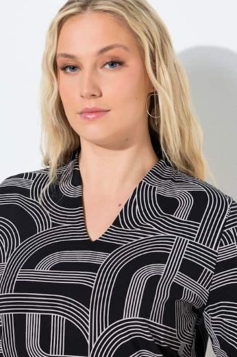 Moda za polnejše Majica kratkih rukava s izrezom plus velikost, xxl, Ulla Popken in Johann Popken (JP1880)