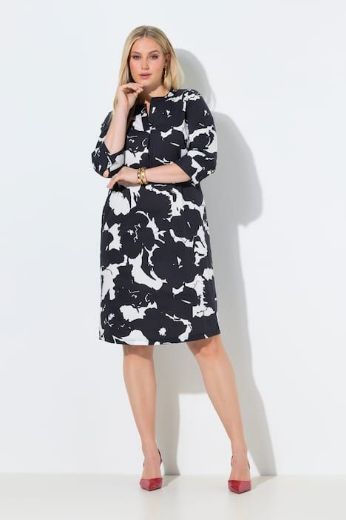 Moda za polnejše Haljina 3/4 rukava cvjetnog uzorka plus velikost, xxl, Ulla Popken in Johann Popken (JP1880)