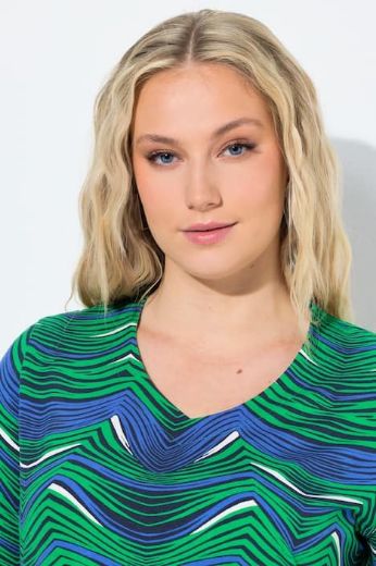 Moda za polnejše Majica kratkih rukava V izreza plus velikost, xxl, Ulla Popken in Johann Popken (JP1880)