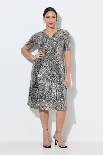 Moda za polnejše Haljina svečana kratkih rukava s šljokicama plus velikost, xxl, Ulla Popken in Johann Popken (JP1880)