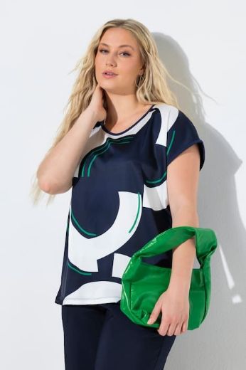 Moda za polnejše Majica kratkih rukava šireg kroja plus velikost, xxl, Ulla Popken in Johann Popken (JP1880)