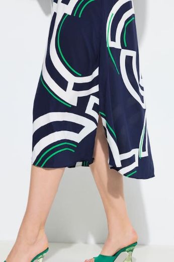 Moda za polnejše Haljina elegantna midi kratkih rukava A kroja plus velikost, xxl, Ulla Popken in Johann Popken (JP1880)