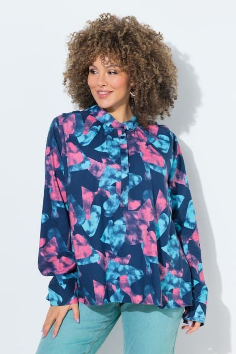 Moda za polnejše Bluza dugih rulava A kroja plus velikost, xxl, Ulla Popken in Johann Popken (JP1880)