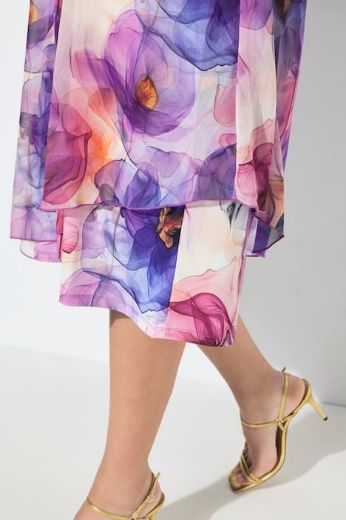 Moda za polnejše Haljina elegantna midi bez rukava A kroja plus velikost, xxl, Ulla Popken in Johann Popken (JP1880)