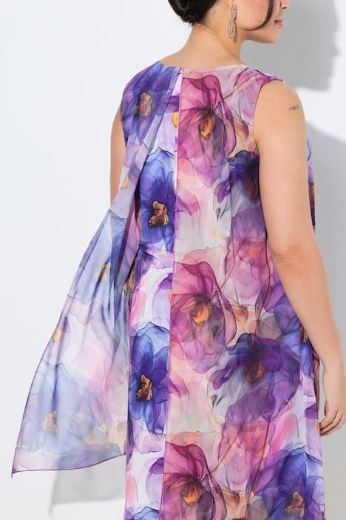 Moda za polnejše Haljina elegantna midi bez rukava A kroja plus velikost, xxl, Ulla Popken in Johann Popken (JP1880)